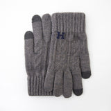 Manusi De Barbat, Functie Touchscreen (Ecran Tactil), Material Acril Tricotat, Manseta Elastica, Interior Catifelat, Marime Universala, Inchis - vivimall.ro