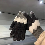 Manusi De Dama, Functie Touchscreen (Ecran Tactil), Material Acril Tricotat, Manseta Elastica, Interior Catifelat, Marime Universala, /Alb - vivimall.ro