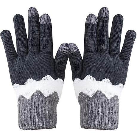 Manusi De Dama, Functie Touchscreen (Ecran Tactil), Material Acril Tricotat, Manseta Elastica, Interior Catifelat, Marime Universala, /Alb - vivimall.ro