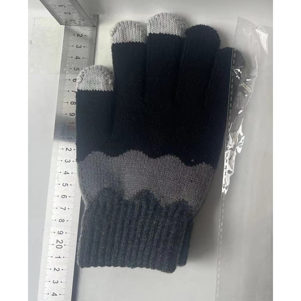 Manusi De Dama, Functie Touchscreen (Ecran Tactil), Material Acril Tricotat, Manseta Elastica, Interior Catifelat, Marime Universala, /Gri - vivimall.ro