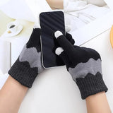 Manusi De Dama, Functie Touchscreen (Ecran Tactil), Material Acril Tricotat, Manseta Elastica, Interior Catifelat, Marime Universala, /Gri - vivimall.ro