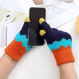 Manusi De Dama, Functie Touchscreen (Ecran Tactil), Material Acril Tricotat, Manseta Elastica, Interior Catifelat, Marime Universala, /Albastru - vivimall.ro