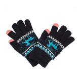 Manusi de Dama, Flippy, Model Ren, Functie Touchscreen (ecran tactil), Material Acril Tricotat, Manseta Elastica, Interior Catifelat, Marime Universala, Negru - vivimall.ro