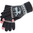 Manusi de Dama, Flippy, Model Ren, Functie Touchscreen (ecran tactil), Material Acril Tricotat, Manseta Elastica, Interior Catifelat, Marime Universala, Negru - vivimall.ro