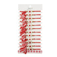 Martisor Bratara cu Ciucure pentru Dama, Jolie, Model Inimi, Set 12 bucati, Pandativ din Inox, Snur Reglabil, Rosu/Alb - vivimall.ro
