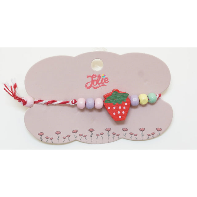 Martisor Bratara Multicolora pentru Copii, din Lemn si Textil, Model 7 - vivimall.ro