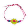 Martisor Bratara Multicolora pentru Copii Random, Snur Alb Rosu, Pandantive din Lemn, Colorate, Modele pentru Copii cu Specific Martisor - vivimall.ro