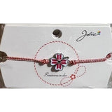 Martisor Bratara Traditionala, Snur Alb Rosu, Multiple Modele de pandantiv cu specific Traditional - vivimall.ro