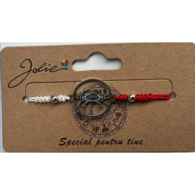 Martisor bratara zodiac, Jolie, 5x9 cm, Rac - vivimall.ro