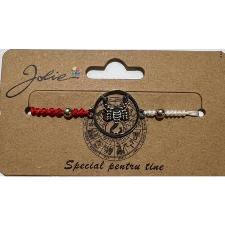 Martisor bratara zodiac, Jolie, 5x9 cm, Scorpion - vivimall.ro