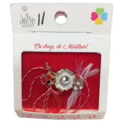 Martisor Brosa Floare cu Buburuza Model B-11 5.5cm x 7cm - vivimall.ro