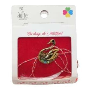 Martisor Brosa Lebada Cu Pietre Model B-38 - vivimall.ro
