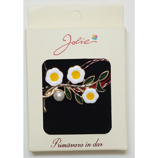 Martisor Brosa Medie, Multicolora, Dimensiune Brosa Aprox 5 cm, Material Metal, Model 18 - vivimall.ro