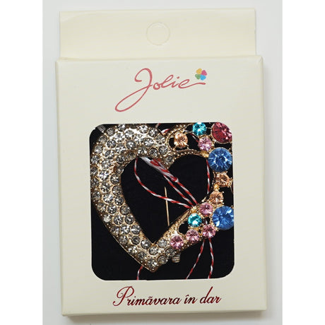 Martisor Brosa Medie, Multicolora, Dimensiune Brosa Aprox 5 cm, Material Metal, Model 9 - vivimall.ro