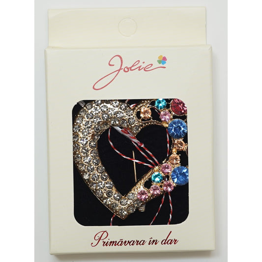 Martisor Brosa Medie, Multicolora, Dimensiune Brosa Aprox 5 cm, Material Metal, Model 9 - vivimall.ro
