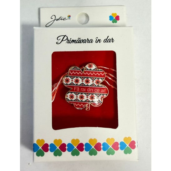 Martisor Brosa Mica in Cutie, Dimensiune Brosa 2.5-3 cm, Material Metal, Model 11 - vivimall.ro