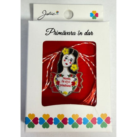 Martisor Brosa Mica in Cutie, Dimensiune Brosa 2.5-3 cm, Material Metal, Model 16 - vivimall.ro