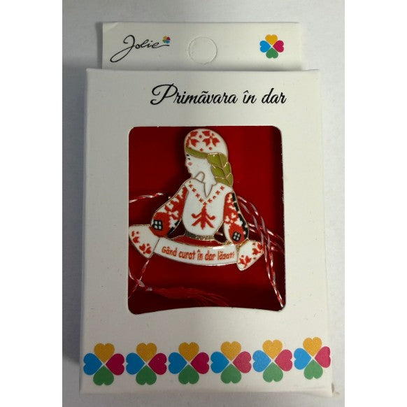 Martisor Brosa Mica in Cutie, Dimensiune Brosa 2.5-3 cm, Material Metal, Model 19 - vivimall.ro