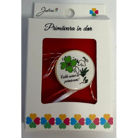 Martisor Brosa Mica in Cutie, Dimensiune Brosa 2.5-3 cm, Material Metal, Model 23 - vivimall.ro