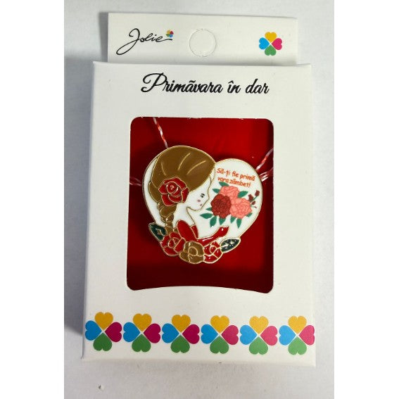 Martisor Brosa Mica in Cutie, Dimensiune Brosa 2.5-3 cm, Material Metal, Model 9 - vivimall.ro