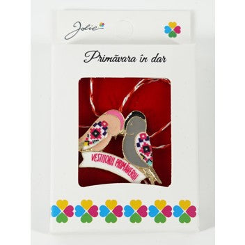 Martisor Brosa Mica in Cutie, Dimensiune Brosa 2.5-3 cm, Material Metal, Model Vestitorii Primaverii" - vivimall.ro