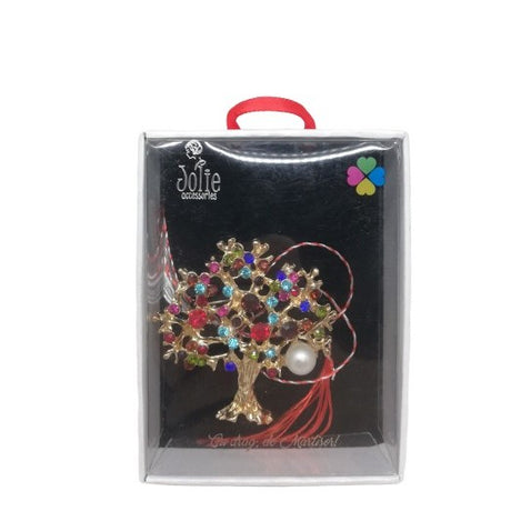 Martisor Brosa Multicolora V6 Pomul Vietii 6cm x 8cm - vivimall.ro