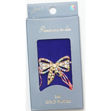 Martisor Brosa Placata cu Aur 24K, Dimensiune Brosa Aprox 2- 3 cm, Model 17 - vivimall.ro