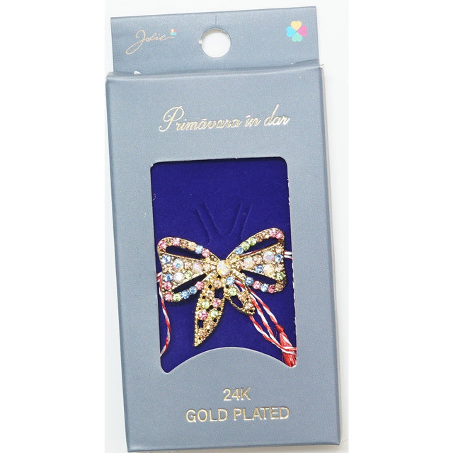 Martisor Brosa Placata cu Aur 24K, Dimensiune Brosa Aprox 2- 3 cm, Model 17 - vivimall.ro