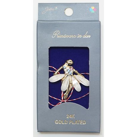 Martisor Brosa Placata cu Aur 24K, Dimensiune Brosa Aprox 2- 3 cm, Model 4 - vivimall.ro