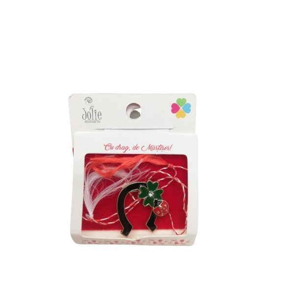 Martisor Brosa Potcoava Cu Trifoi Si Buburuza Model B-29 - vivimall.ro