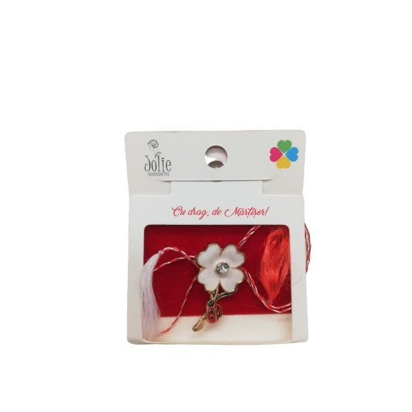 Martisor Brosa Trifoi Cu Pietre Model B-14 - vivimall.ro