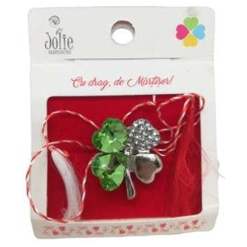 Martisor Brosa Trifoi Verde Model B-30 5.5cm x 7cm - vivimall.ro