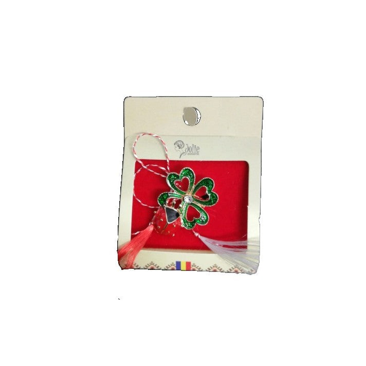Martisor Brosa V2 Trifoi- Buburuza - vivimall.ro