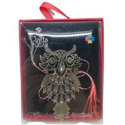 Martisor Brosa VINTAGE V8 Bufnita  8cm x 10cm - vivimall.ro