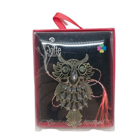 Martisor Brosa VINTAGE V8 Bufnita  8cm x 10cm - vivimall.ro
