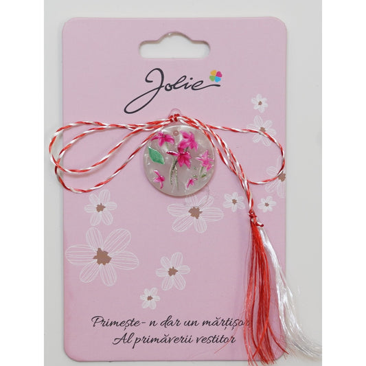 Martisor din Acril, Dimensiune Pandantiv Aprox 2 cm, Multicolor, Model 6 - vivimall.ro