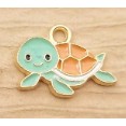 Mărțișor broșă pentru copii din metal, model 28, multicolor, dimensiune 2x2 cm, ambalaj carton cu design, vedere frontală