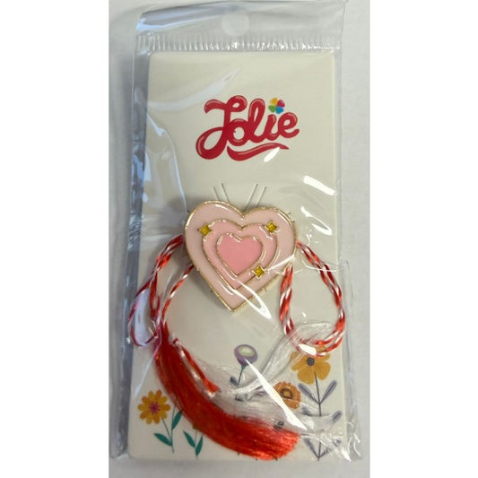 Martisor pentru copii, Brosa, Material Metal, Ambalaj Carton cu Design, Deimensiune Brosa Aproximativ 2 x 2 cm, Multicolor, Model 50 - vivimall.ro