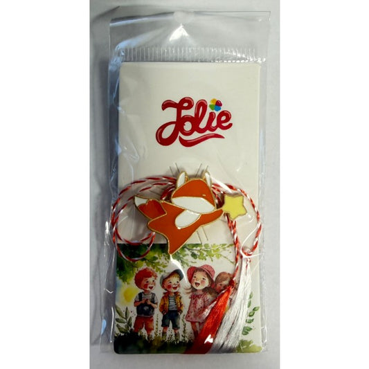 Martisor pentru copii, Brosa, Material Metal, Ambalaj Carton cu Design, Deimensiune Brosa Aproximativ 2 x 2 cm, Multicolor, Model 51 - vivimall.ro