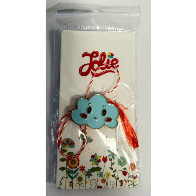 Martisor pentru copii, Brosa, Material Metal, Ambalaj Carton cu Design, Deimensiune Brosa Aproximativ 2 x 2 cm, Multicolor, Model 52