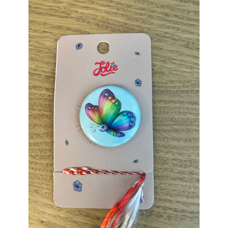 Martisor pentru copii, Brosa, Material Metal, Ambalaj Carton cu Design, Model Fluture - vivimall.ro