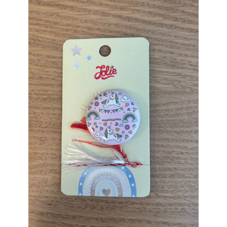 Martisor pentru copii, Brosa, Material Metal, Ambalaj Carton cu Design, Model Unicorn Party - vivimall.ro