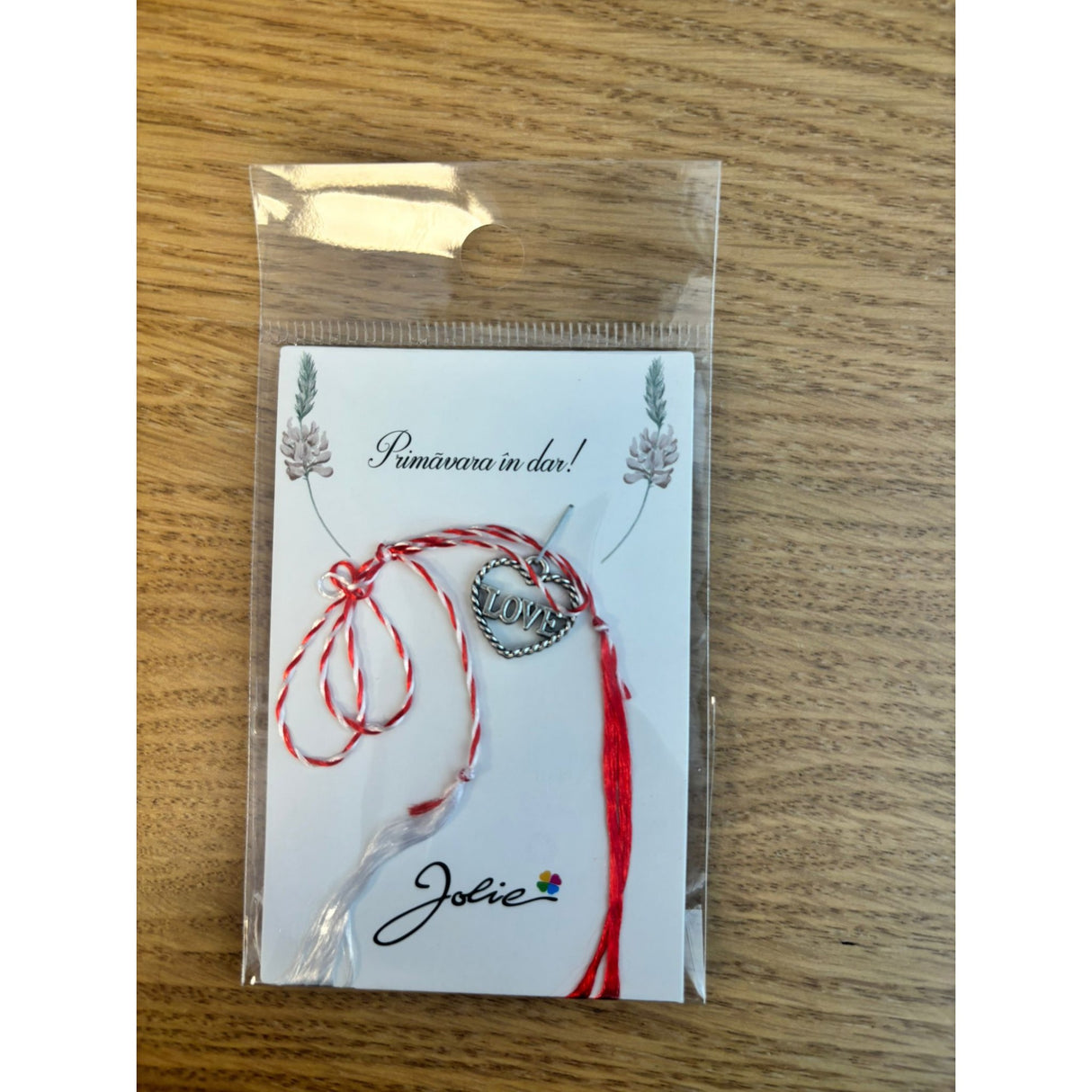 Martisor Traditional, Jolie, Model Inima Love, Argintiu - vivimall.ro