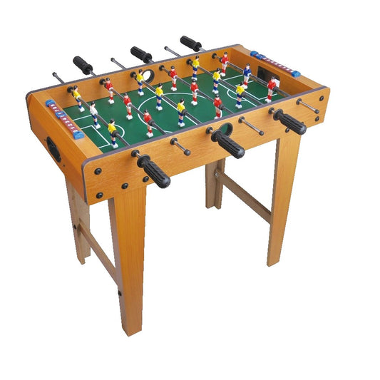 Masa de Fotbal cu Teren, Flippy, cu Picioare, 6 Manere, Tablou de Scor, 69 x 62 x 36.5 cm, din Lemn/Otel/ABS, Maro
