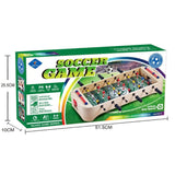 Masa de Fotbal cu Teren, Vivimall, fara Picioare, 6 Manere, Tablou de Scor, 51.5 x 10 x 25.5 cm, din Lemn/Otel, Crem/Verde - vivimall.ro