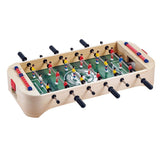 Masa de Fotbal cu Teren, Vivimall, fara Picioare, 6 Manere, Tablou de Scor, 51.5 x 10 x 25.5 cm, din Lemn/Otel, Crem/Verde - vivimall.ro