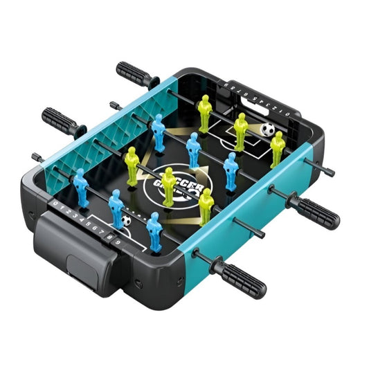 Masa de Fotbal cu Teren si 12 Jucatori Vivimall, 4 Manere, 2 Mingi, cu Tablou Scor, din ABS, 36.5x22.5x6.6 cm, Design Multicolor, pentru Copii/ Adulti - vivimall.ro