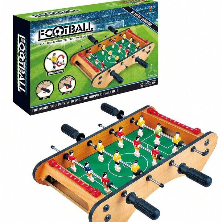Masa De Fotbal Cu Teren Si 12 Jucatori 4 Manere, Cu Tablou Pentru Scor, Din Metal, Lemn Si Abs, Margini Rotunjite, Pentru Copii/Adulti - vivimall.ro
