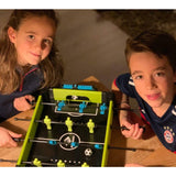 Masa de fotbal cu teren si 12 jucatori Vivimall, 4 manere, cu Tablou Scor, din Metal si ABS, 36.5 x 35.5 x 8 cm, Design Multicolor, pentru copii/adulti, verde - vivimall.ro