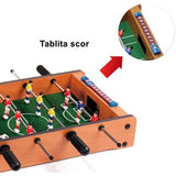Masa De Fotbal Cu Teren Si 12 Jucatori Cu Tablou Pentru Scor, Din Metal, Lemn Si Abs, Pentru Copii - vivimall.ro